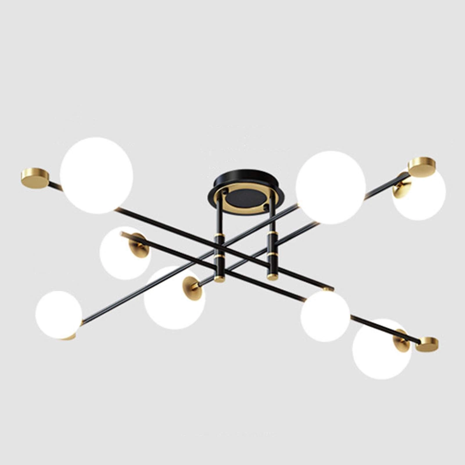 Sputnik Chandelier - Black and gold 10 head