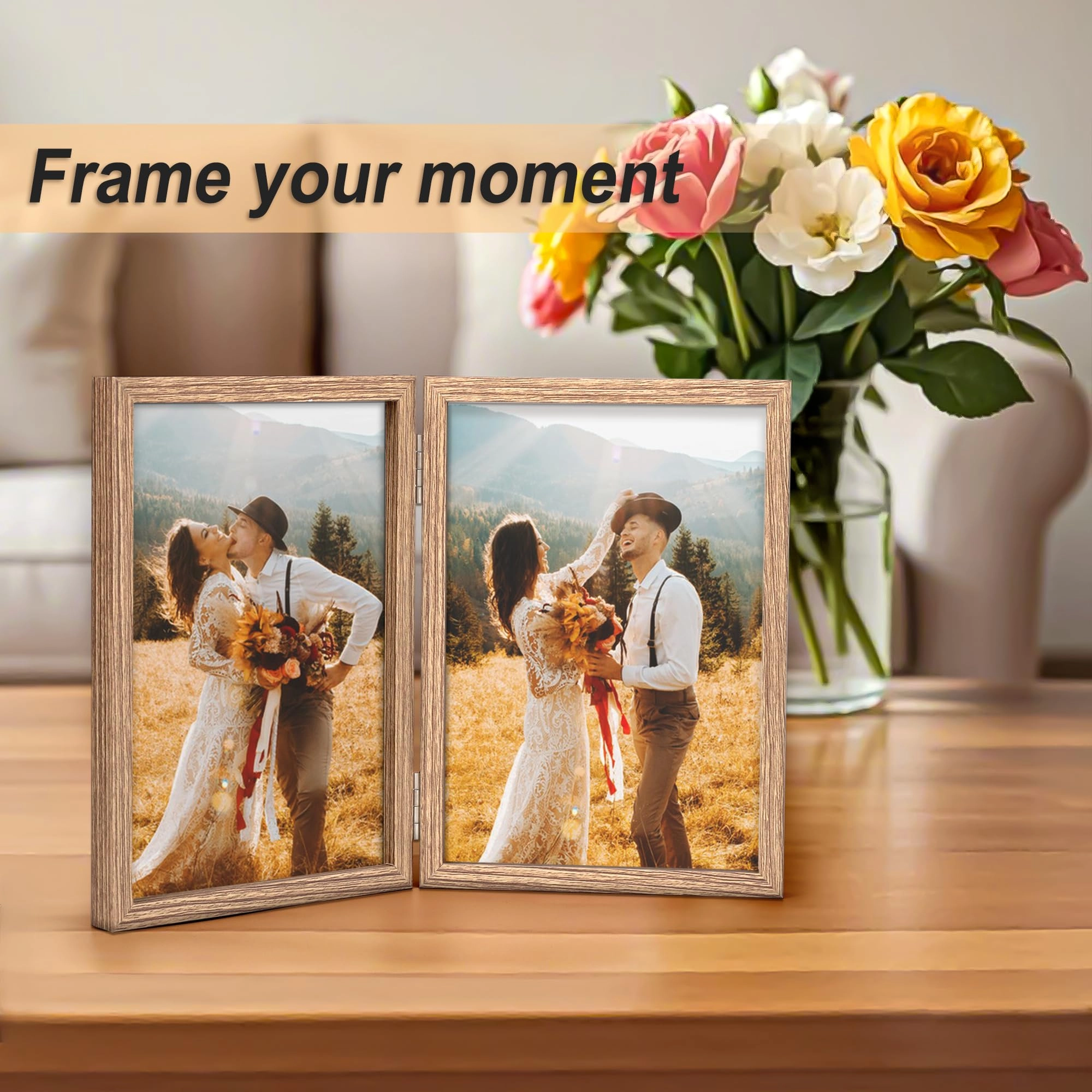 Double Picture Frame - 4x6 in two