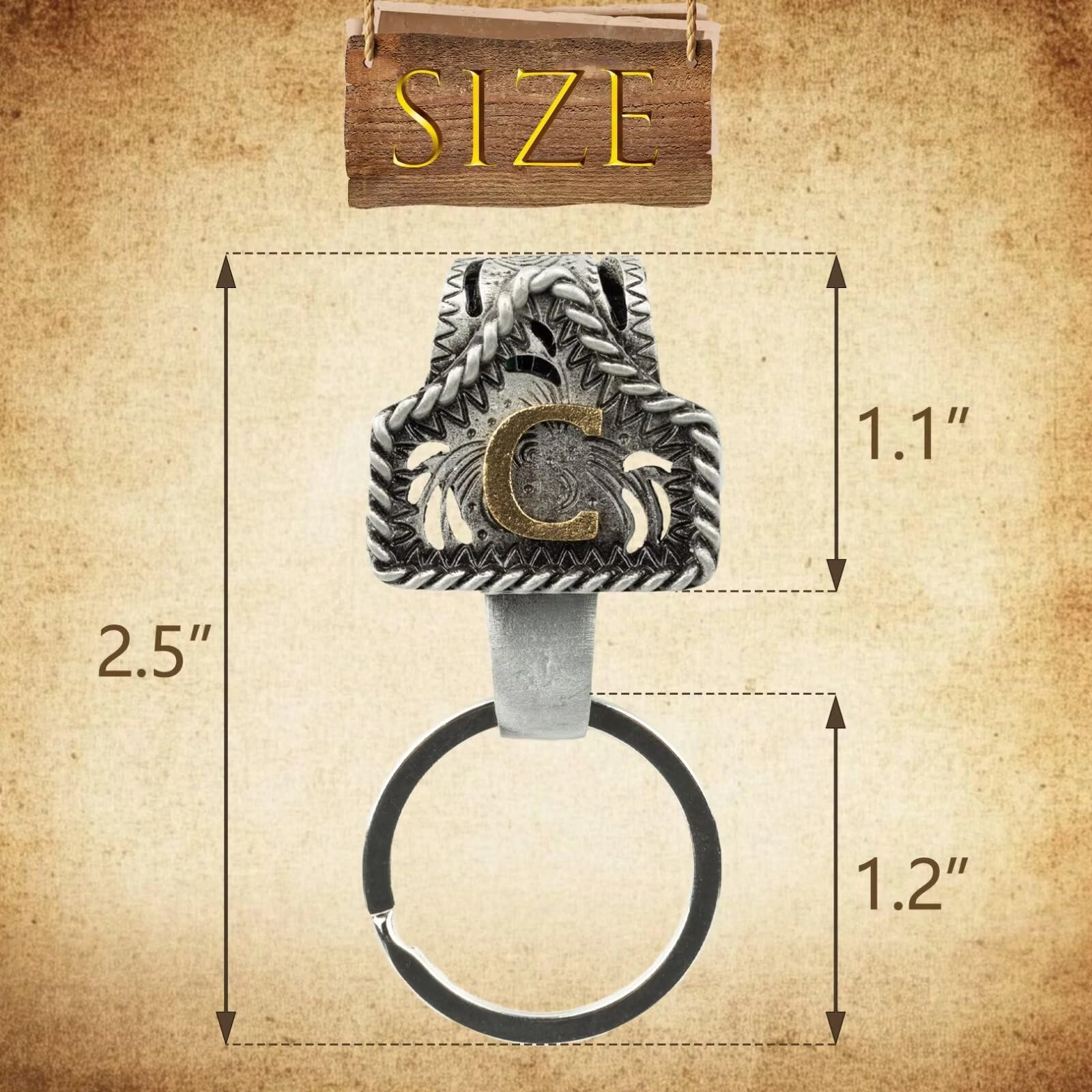 Letter Keychain - Western