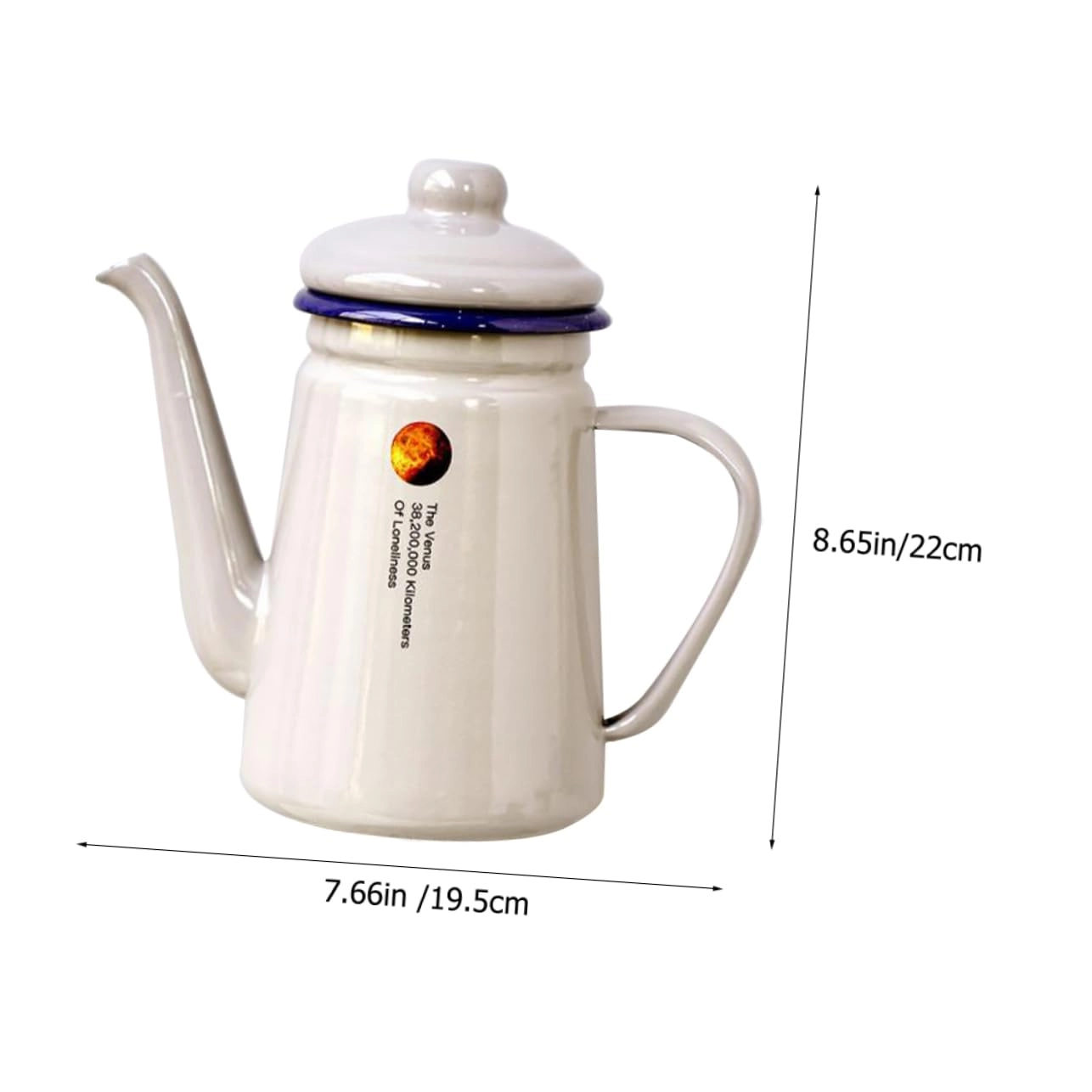 Tea Kettles - 1 x Enamel Kettle 1100ml