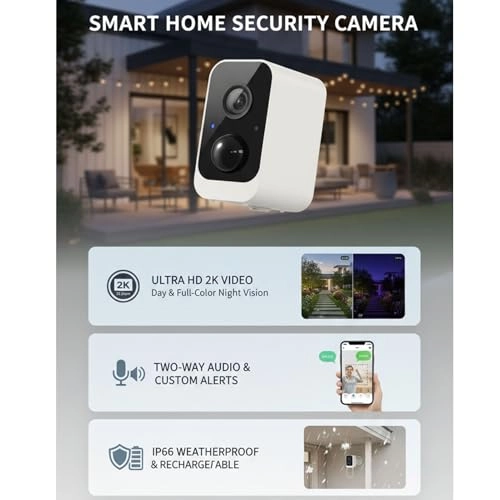 Wireless Outdoor Security Camera 2K