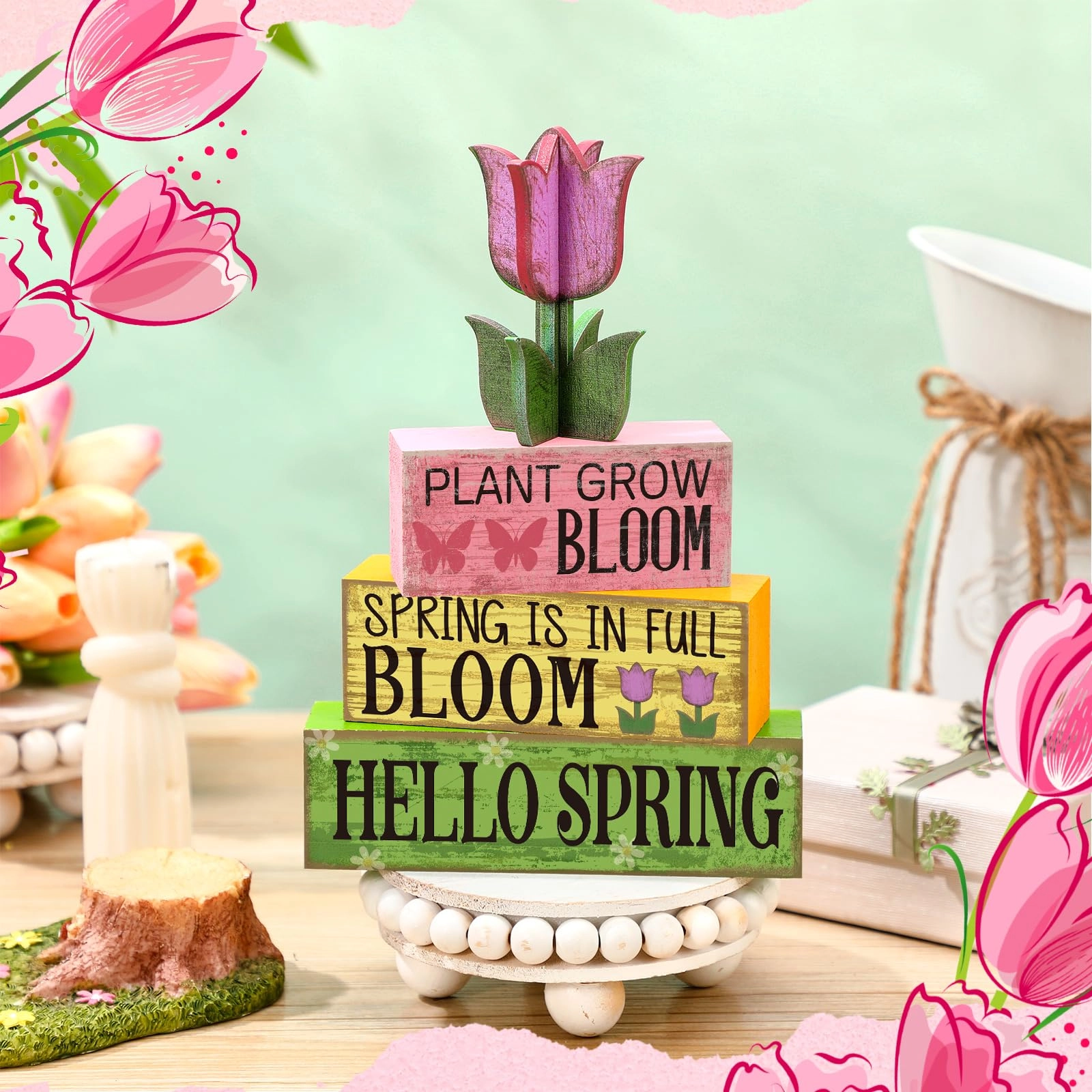Spring Table Decoration - 4 Pcs Easter