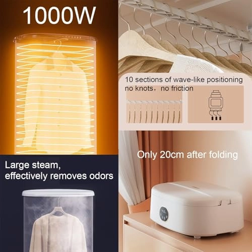 Clothes care machine - 900W steam 600W drying