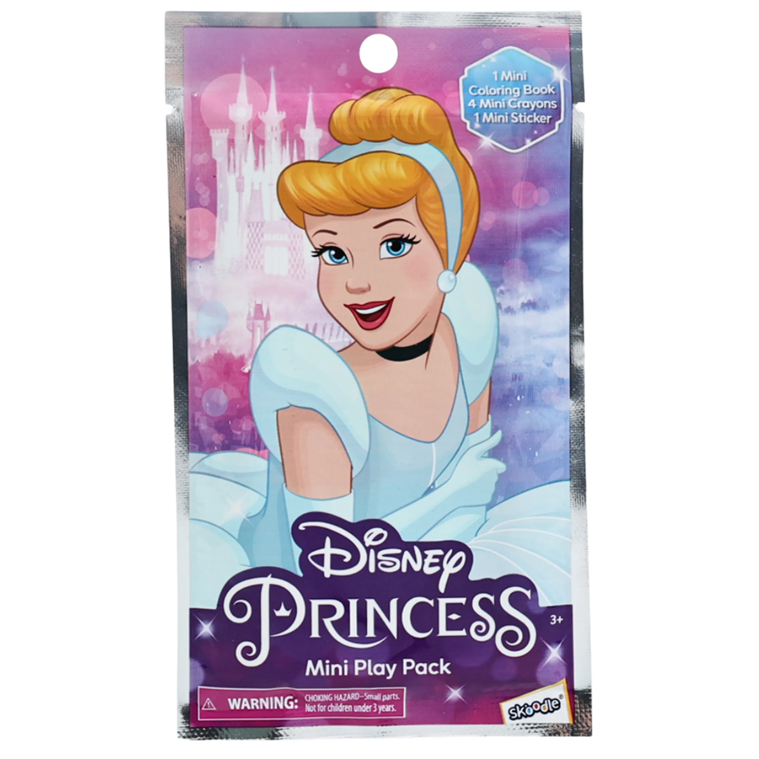 Disney Cinderella Mini Play Pack - 8-Page Coloring Book 4 Mini Crayons Ages 3+