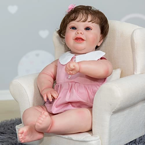 Reborn Baby Doll - 50 cm Silicone Acrylic Vinyl Blue Eyes