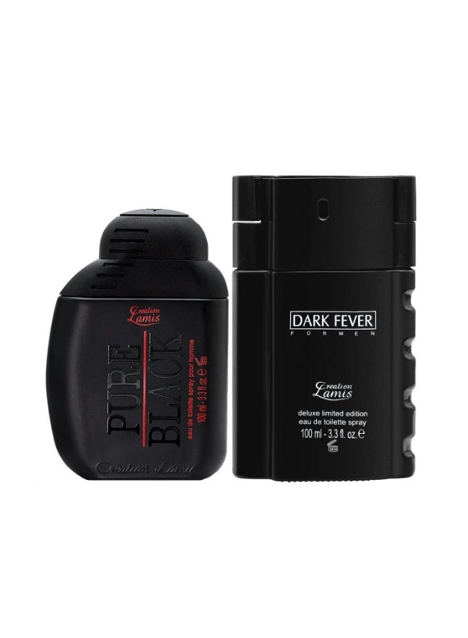 Creation Lamis Pure Black Eau de Toilette 100ml + Dark Fever Eau de Toilette 100ml