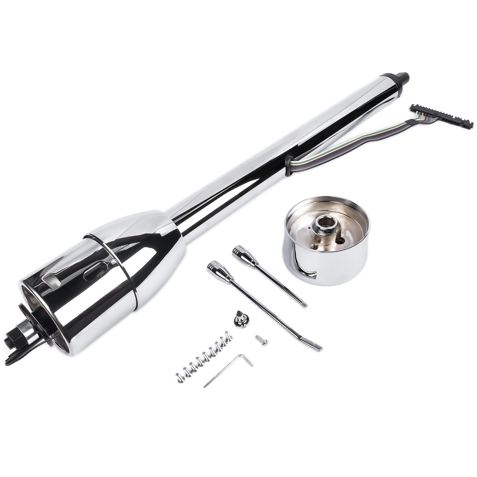 GELUOXI Steering Column - 30" No Key Chrome Stainless Steel