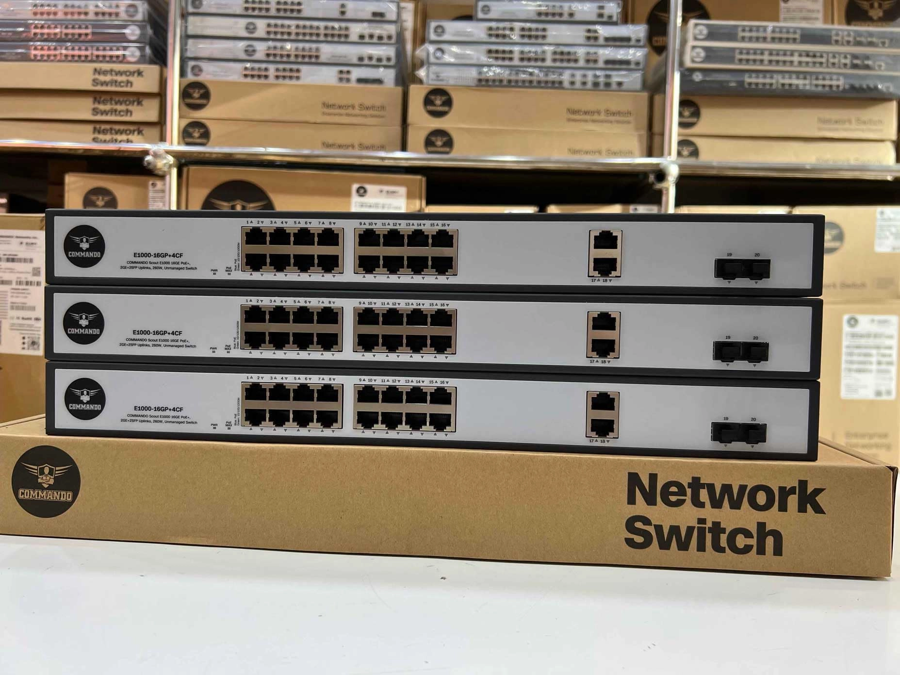 COMMANDO E1000-16GP+4CF 20-ports