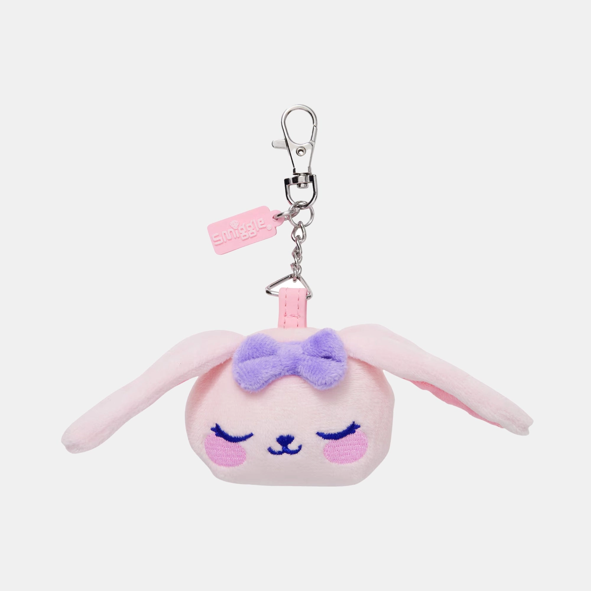 Smiggle Bunny Bag Charm - Pink Playtime