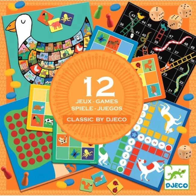 DJECO Classic Box - 12 classic games