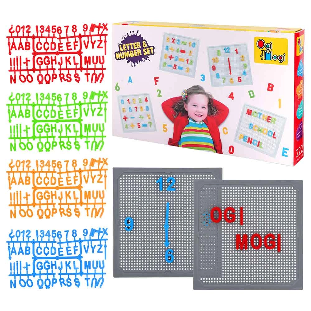 Ogi Mogi Letter & Number Set - Suitable for 3 years and above 220 pieces