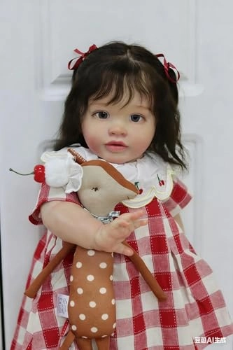 Pippa Reborn Baby Doll - 26 inch Cotton Vinyl Hand-rooted Curly Hair Ages 3+