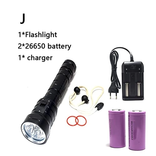 Diving Flashlight - 8000 lumens 3x XM-L L2 LED