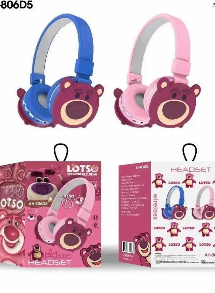 Strawberry bear Wireless Headphone