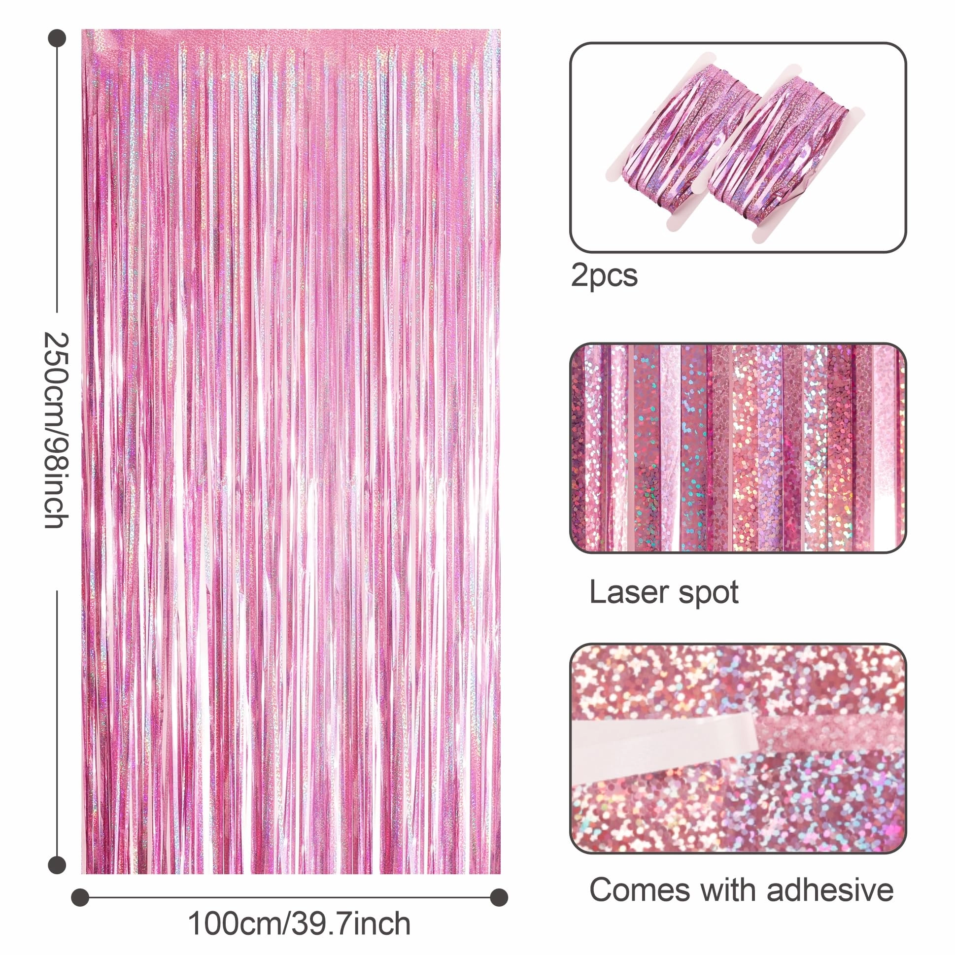 Tinsel Foil Fringe Curtain - 2pcs party