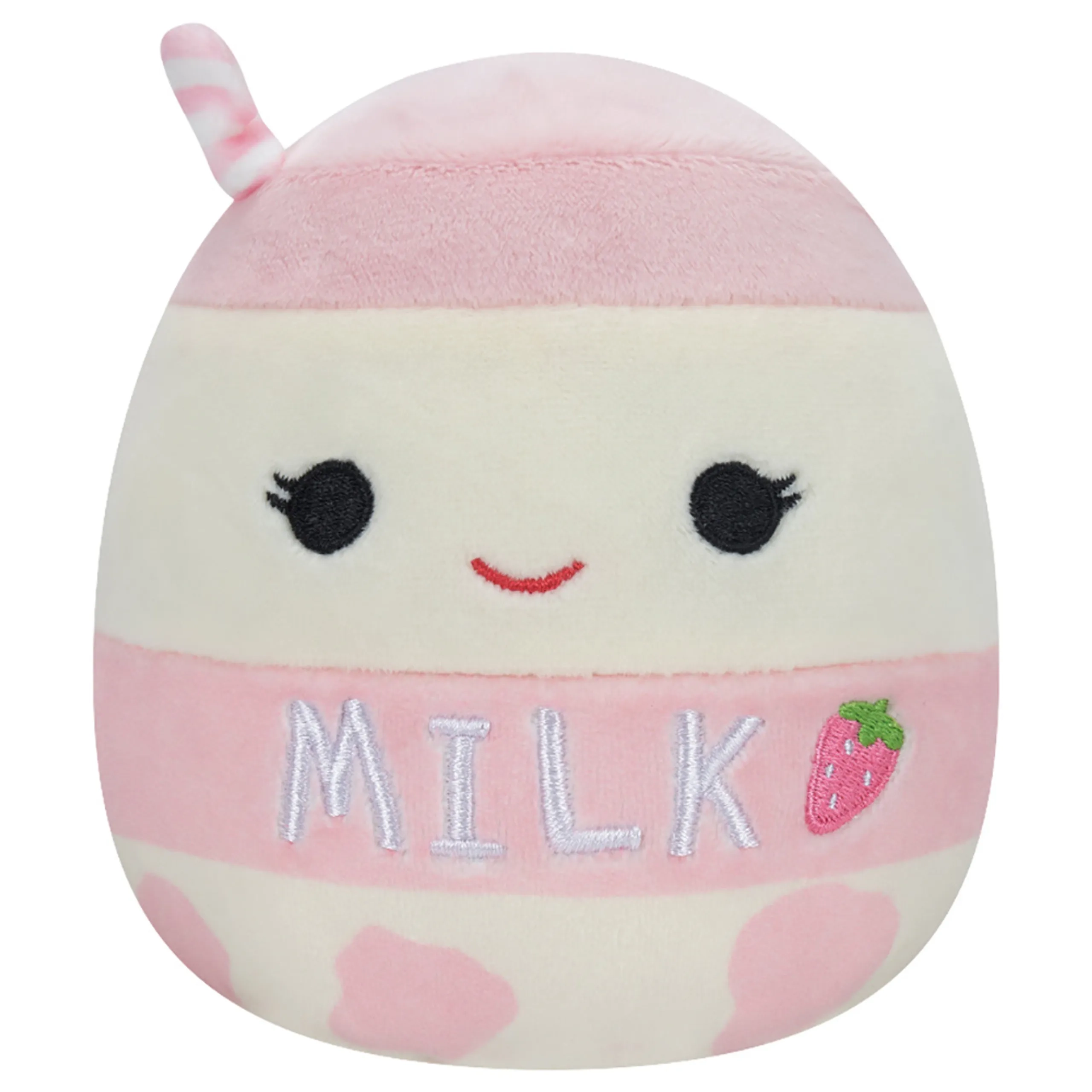 Strawberry & Amelie Strawberry Milk Flipable Plush Toy 12.7 cm