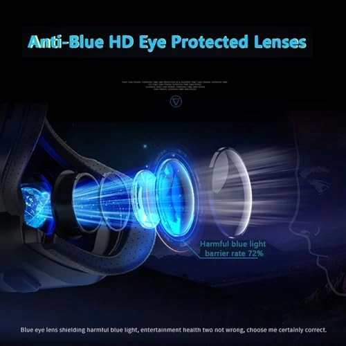 3D VR Glasses Headset - 96FOV Controller Headphones