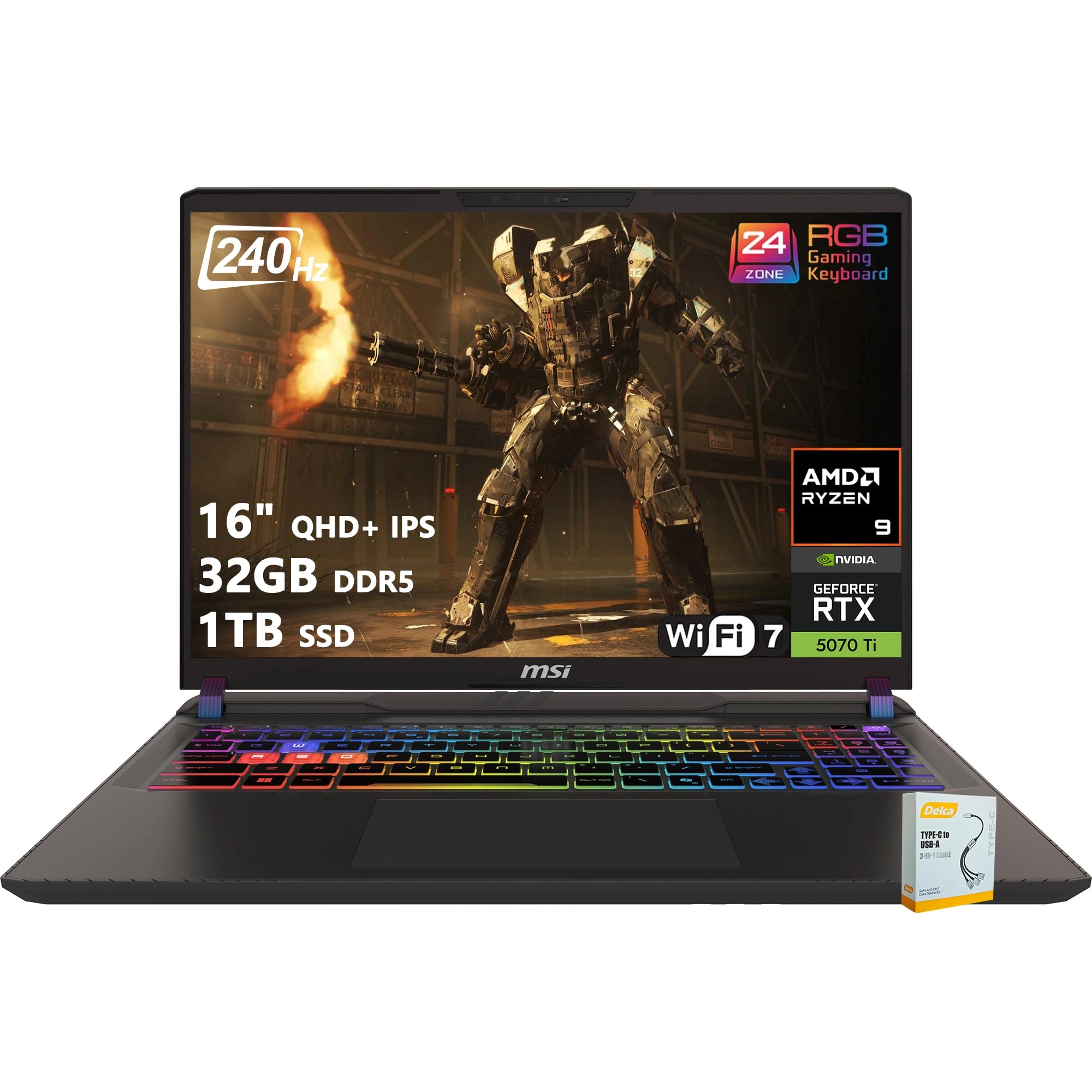 MSI Vector 16 HX AI - 16'' 1TB 32GB Ryzen 9 8940HX