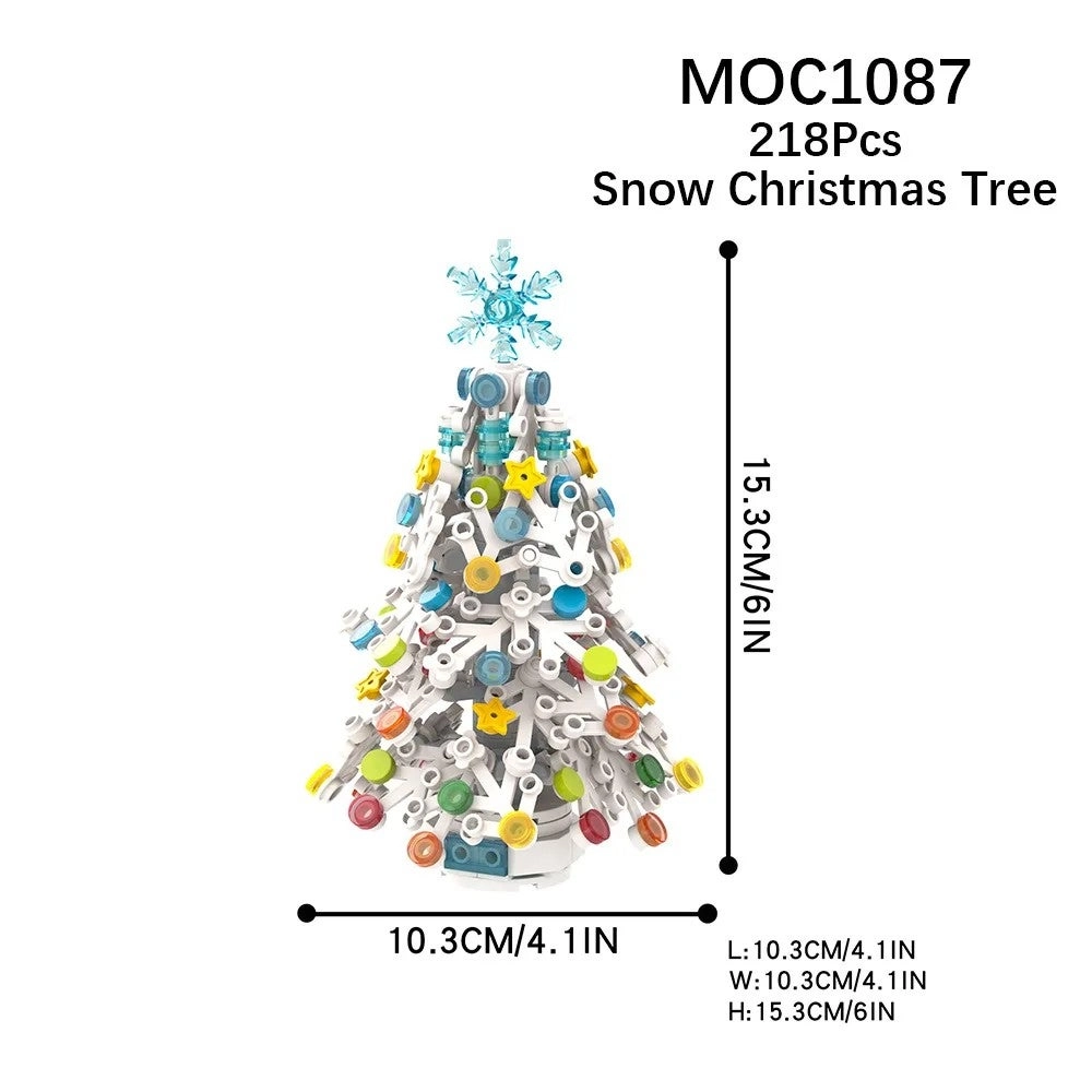 Bluejw Christmas Tree Mini Building Blocks Set - 218 pcs Christmas