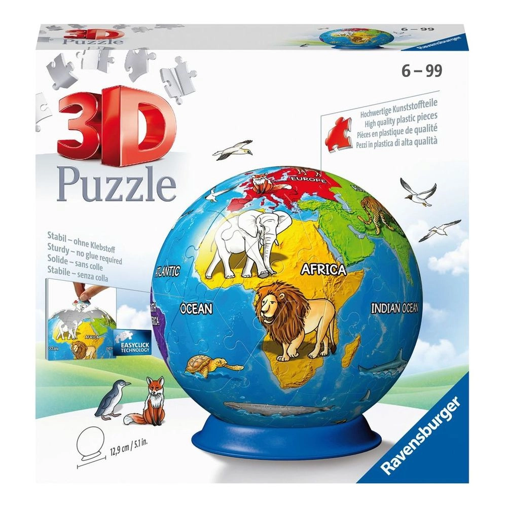 RAVENSBURGER PUZZLES Children's Globe Puzzle (11840-3) - 72 pcs