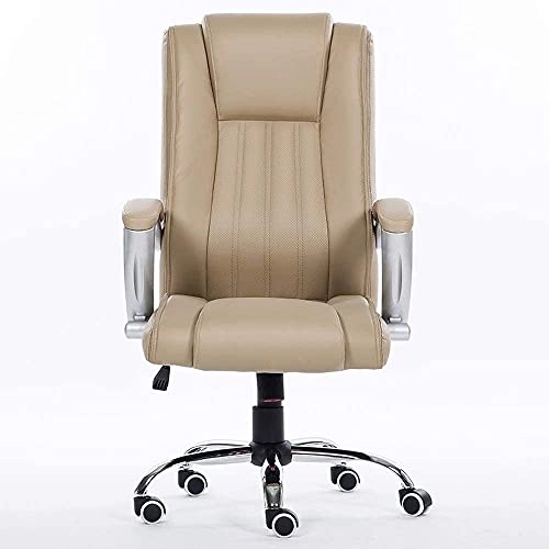 Desk Chair - PU Leather Brown High Back