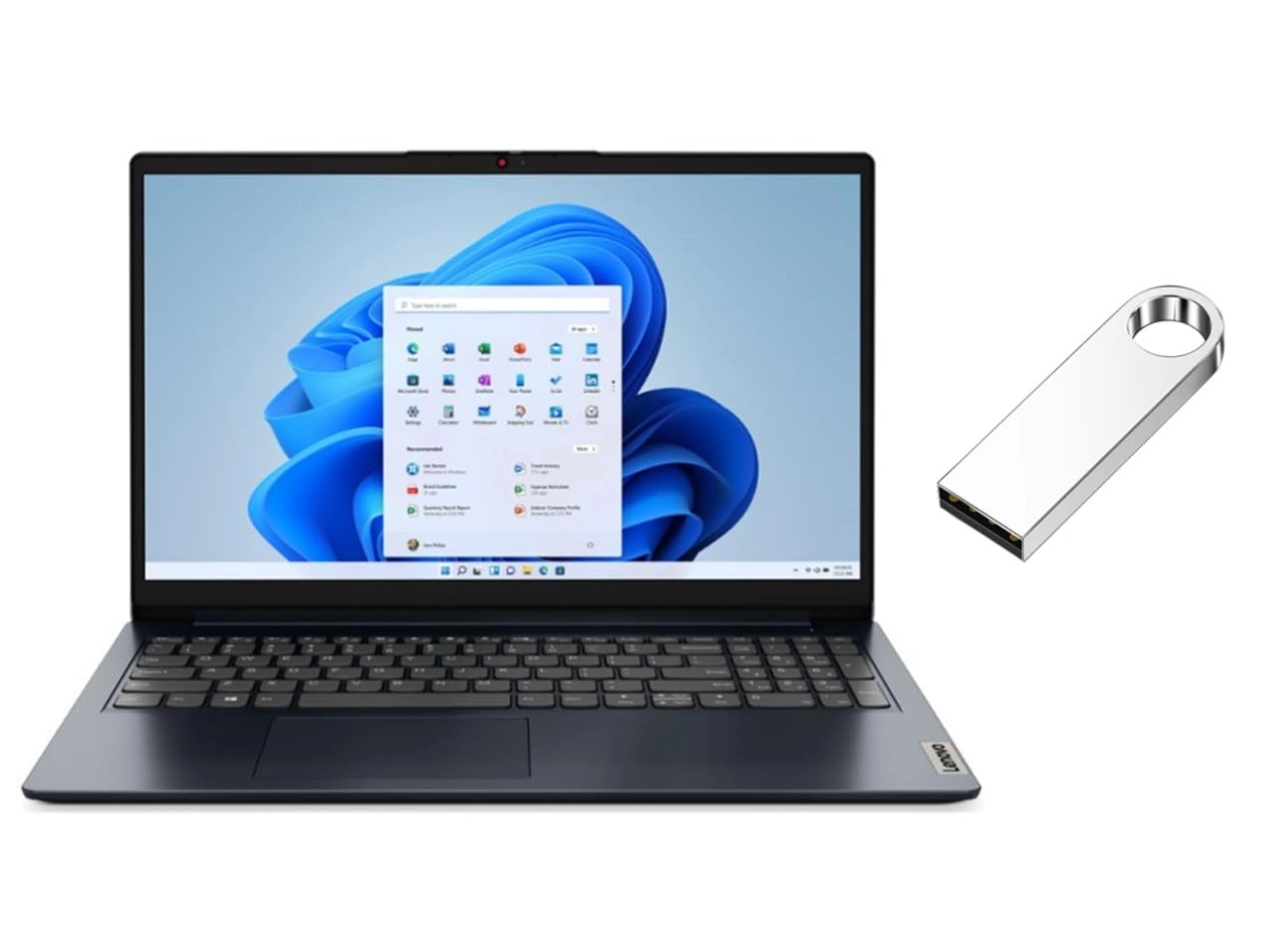 Lenovo IdeaPad 1 - 15.6'' Ryzen 5 7520U 16GB DDR5 256GB SSD + USB Flash Drive - 64GB