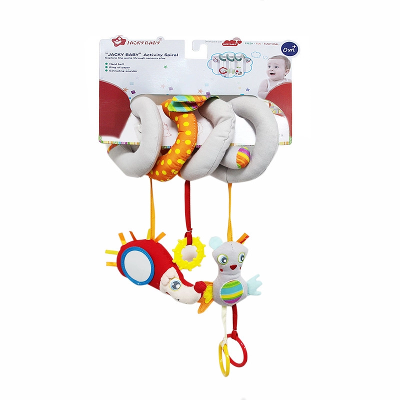 Hanging Spiral Animals - Suitable for 8 Months & above hypoallergenic, ultra-soft fabric