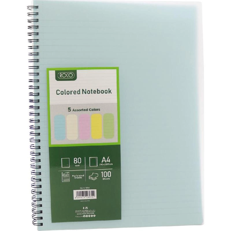 Notebook 19 X 26 cm Spiral - Grid 100 Sheets