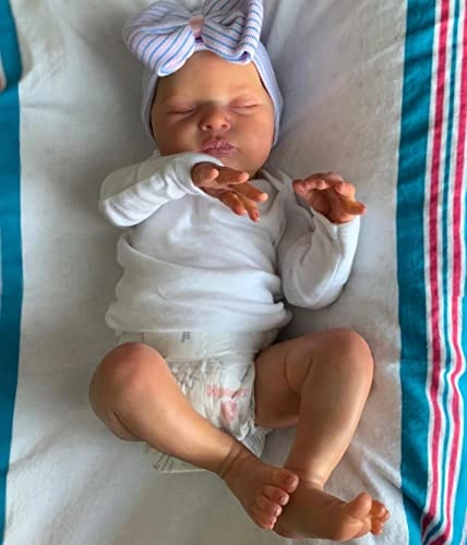 Reborn Baby Doll - 50cm 3D-Paint Silicone Asleep Ages 3+