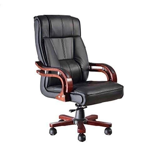 Desk Chair - PU Leather Brown High Back