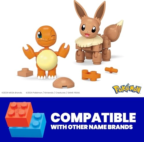 Pokémon Action Figure Building Toys Set - Charmaner and Eevee 40pcs