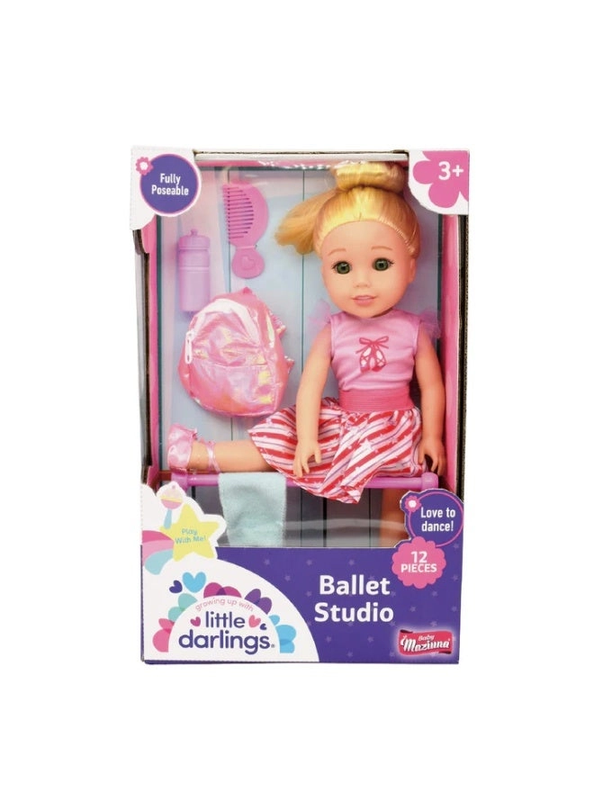 Baby Maziuna Style Dreamers Ballet Studio Doll Playset - 14 inch Girls Blonde Ages 3+