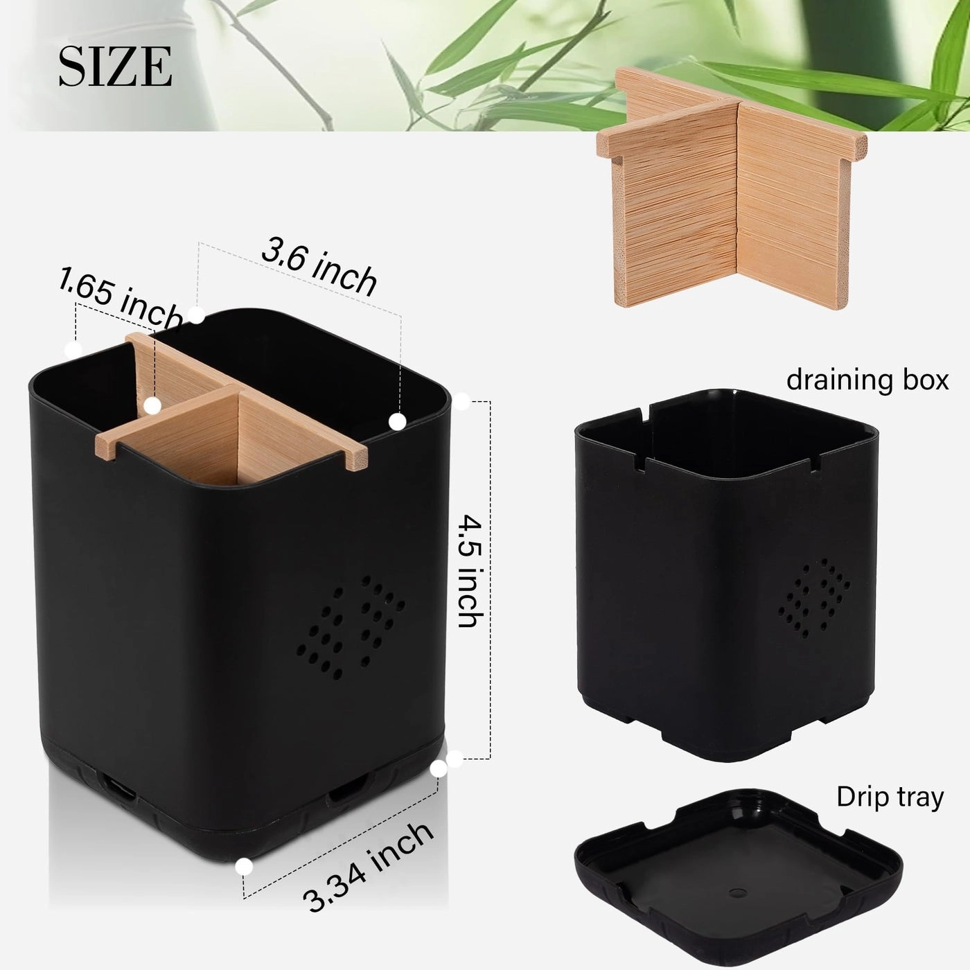 Toothbrush Holder - Matte White Bamboo