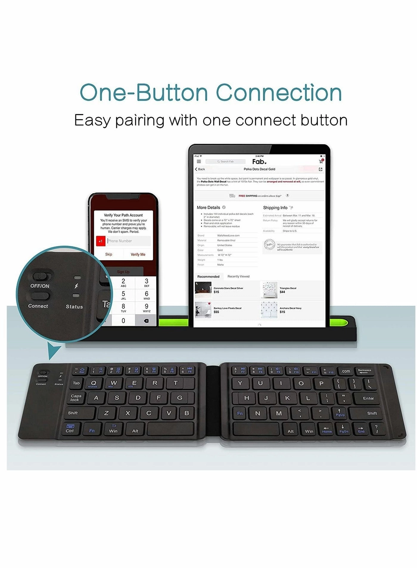 Bluetooth Keyboard - Foldable