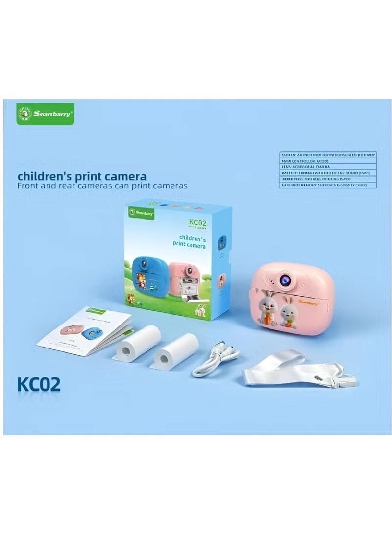 kC02 - Dual Lens Instant Ink-Free Printing 2.4" HD Screen