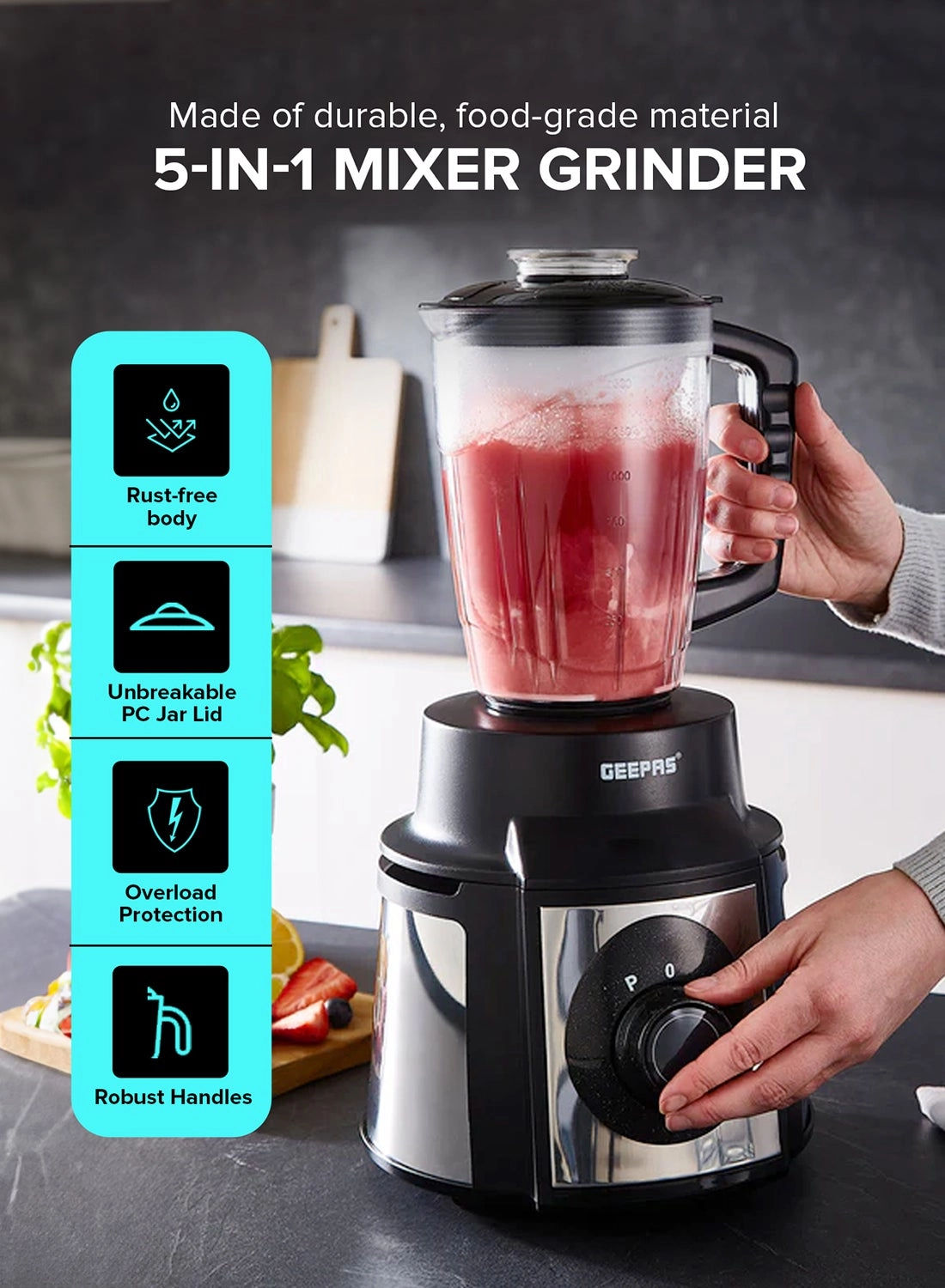 Mixer Grinder - 2.1 L 1000 W