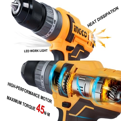20V Cordless Impact Drill - 2x2.0Ah