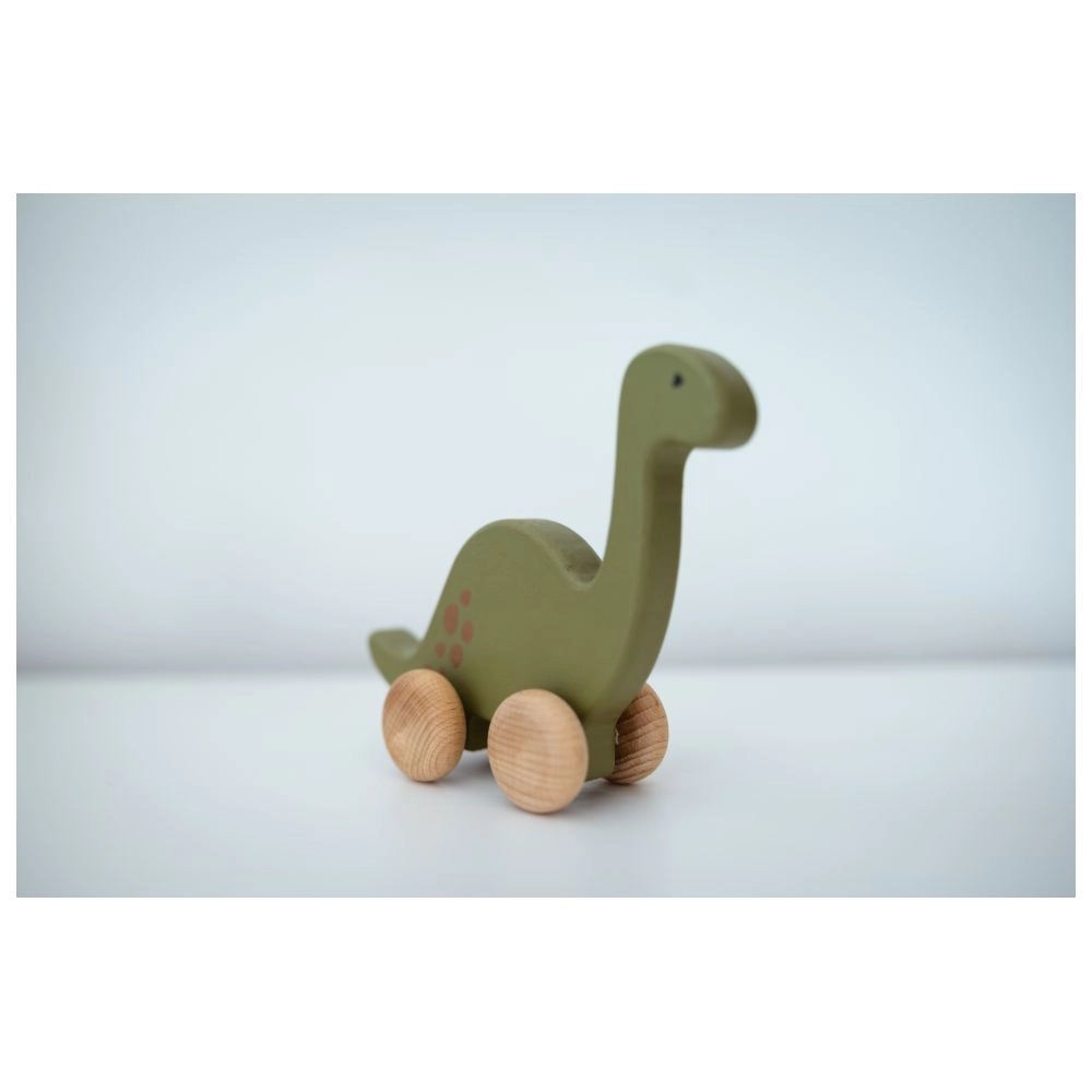Dino Shaped Wooden Animal Roller Toy - Suitable for 6 months & above