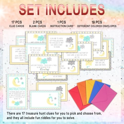 Treasure Hunt Clue Cards - 20 piece