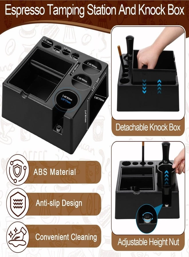 Espresso Tamping Station + Calibrated Tamper + WDT Tool + Dosing Funnel + Coffee Distributor + Tamper Leveler