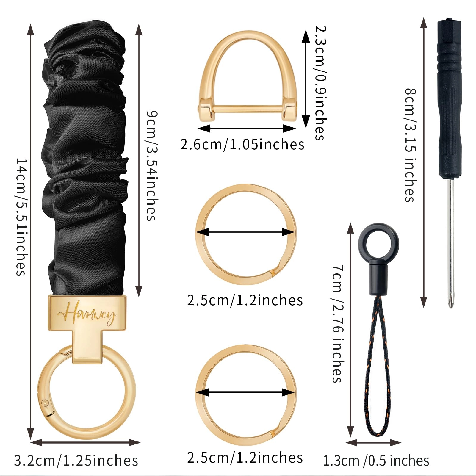 Stretchy Scrunchie Keychain Wristlet - Fun