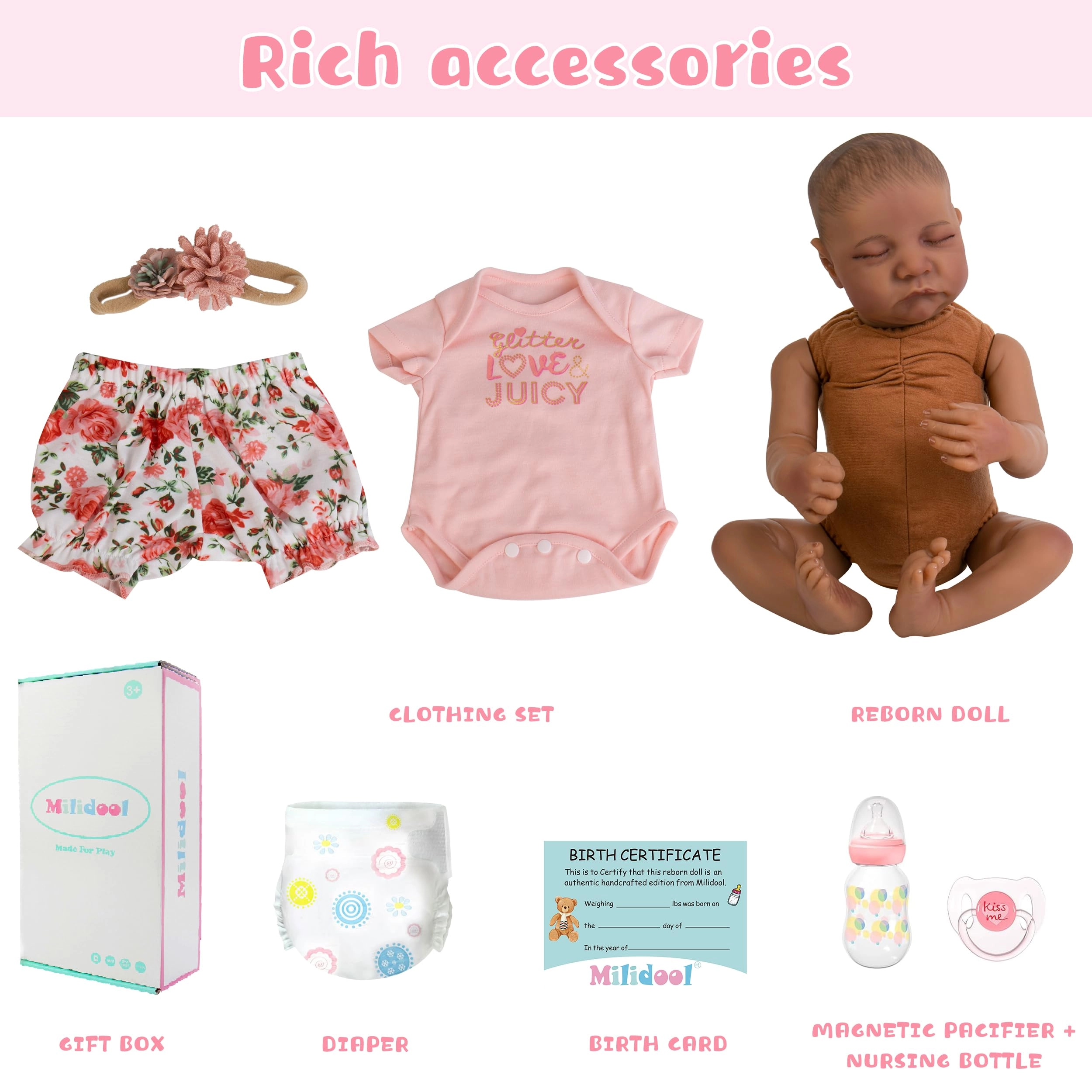 Reborn Baby Doll - 18 Inches Silicone Ages 3+
