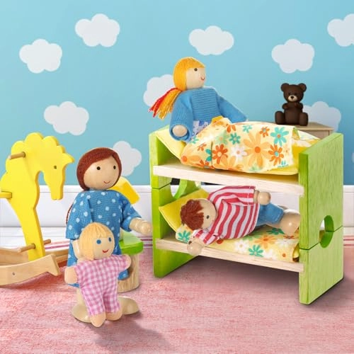 Wooden Dollhouse People - 15 Pcs