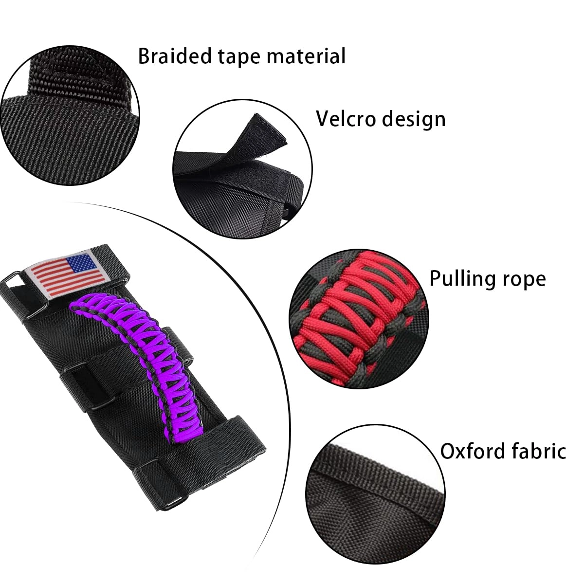 Roll Bar Grab Handles - 4PCS Orange