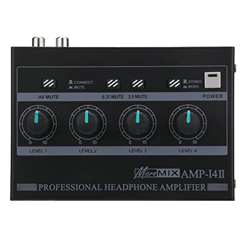 Headset Amplifier - 4 Channels Portable UK Plug