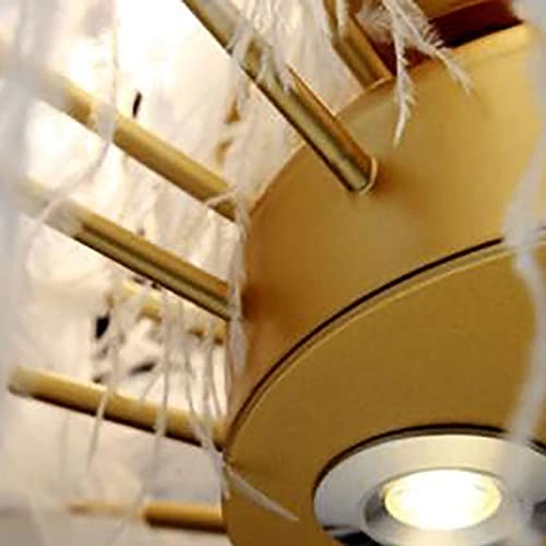 Feather Chandelier - E14+LED Pink 100*65cm