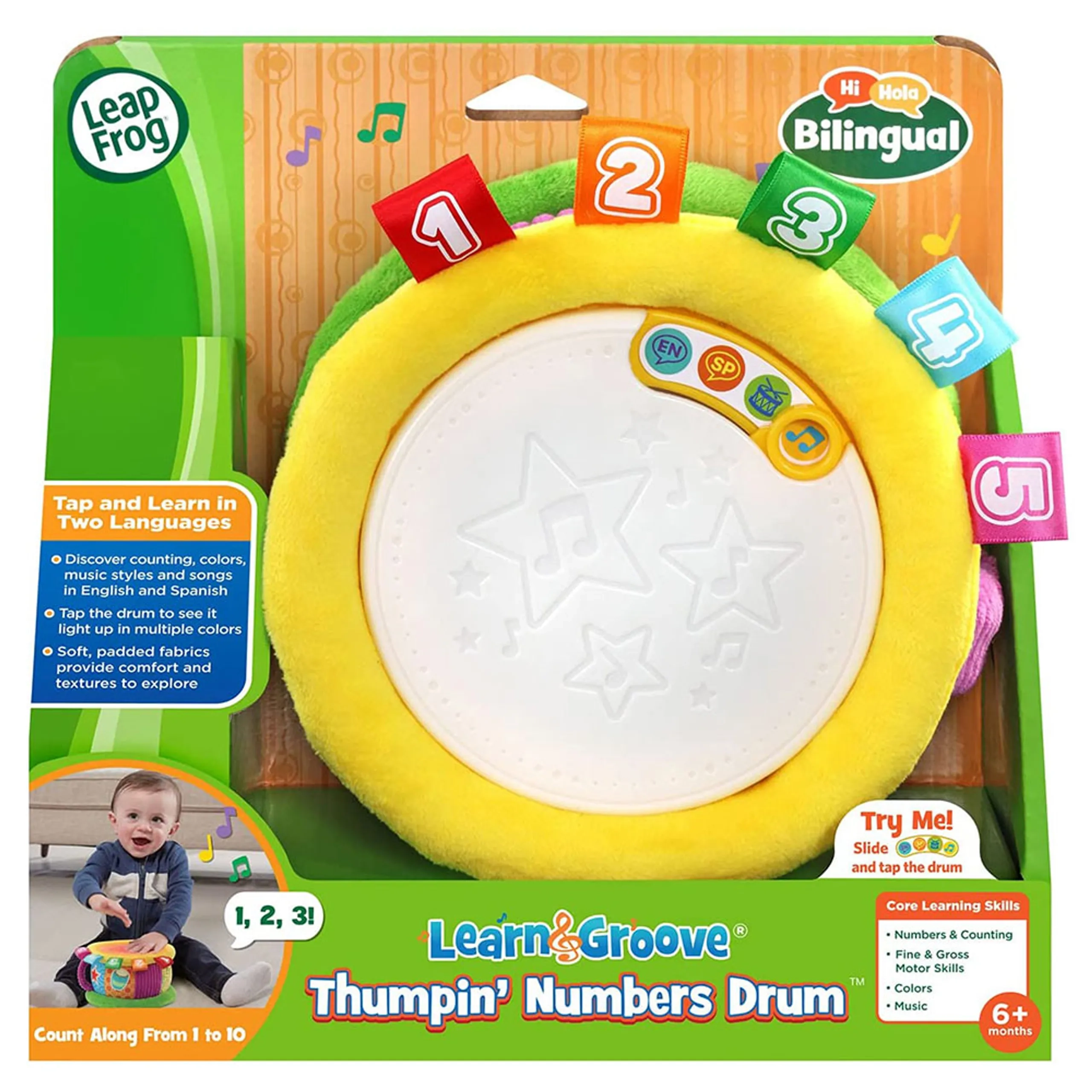 Learn and Groove Thumpin’ Numbers Drum - 12 6-9 Months