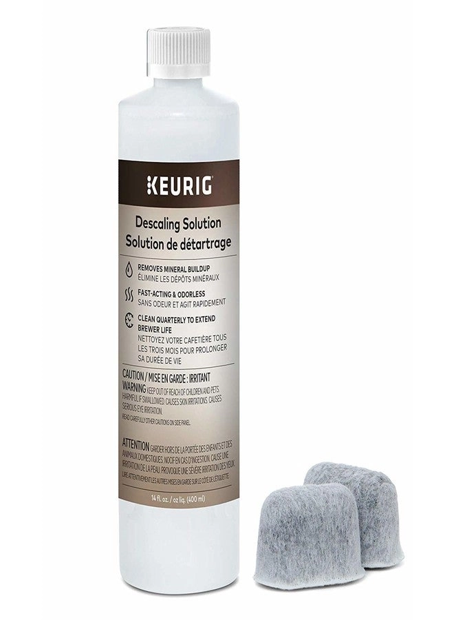 Keurig Descale Solution - 14 fl oz (400 ml) + Water Filter Cartridges - 2 - 11 oz (31.2 g)