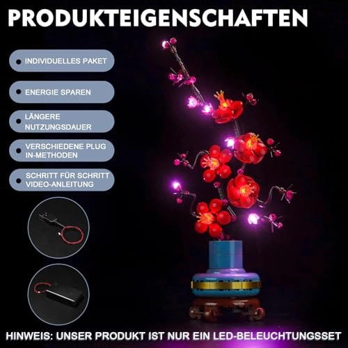 Light Kit - Compatible with Lego 10369 Plum Blossom LED
