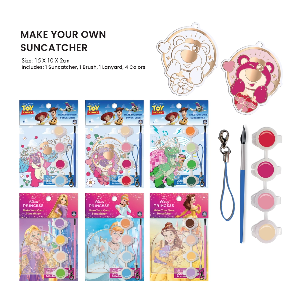 Make Your Own Suncatcher - 1 Suncatcher 1 Brush 1 Lanyard 4 Colors